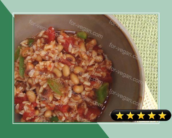 Spicy Black-Eyed Peas and Rice recipe