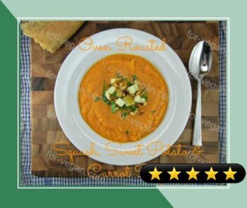 Oven Roasted Squash, Sweet Potato & Carrot Soup recipe