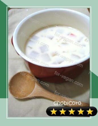 Miso and Soy Milk Soup with Chunky Vegetables recipe