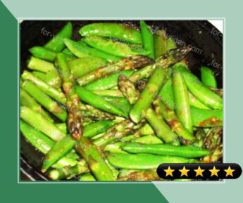 Sauteed Asparagus and Snap Peas recipe