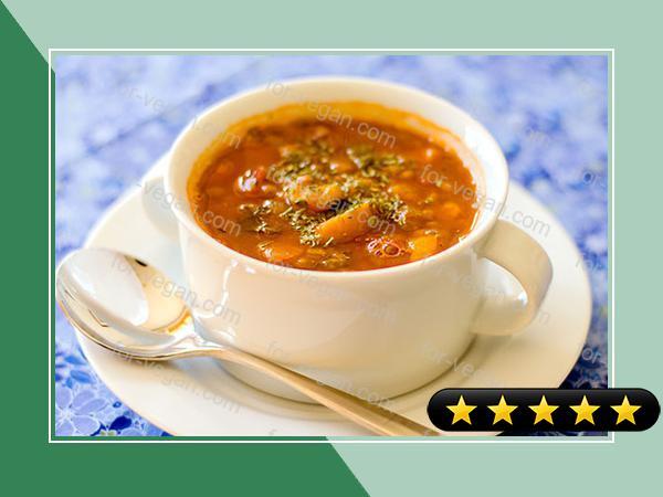 Chunky Vegetable Lentil Soup (Gluten-Free, Vegan) recipe