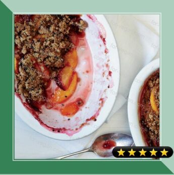 Peaches and Plums with Sesame Crumble recipe