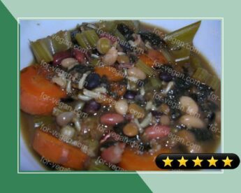 Miso-Bean Vegan Stew With Nori and Wild Rice (Gluten, Dairy Free) recipe