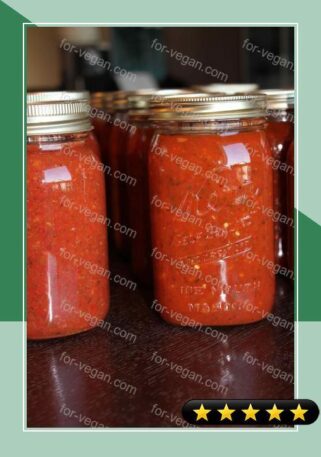 Spicy Garden Veggie Tomato Pasta Sauce recipe
