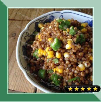 Wheat Berry Salad with Corn and Okra recipe
