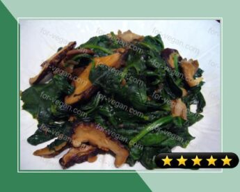 Sauteed Wild Mushrooms with Spinach recipe