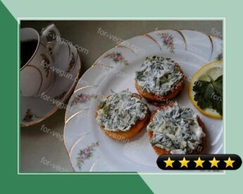 Canapes with Green Spread recipe
