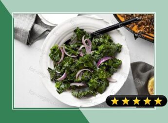 Tom Valenti's Sauteed Kale with Garlic and Red Onions recipe