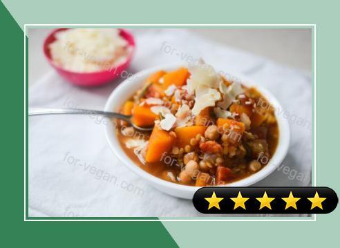 Slow Cooked Butternut Squash, Chickpea and Red Lentil Stew recipe