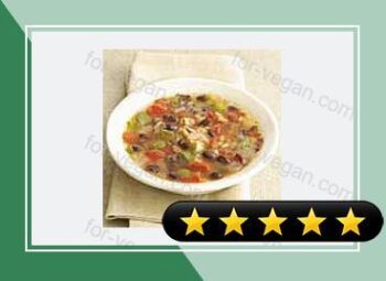 Tomato Black Bean Barley Soup and Salad recipe