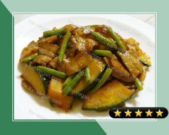 Whet Your Appetite! Stir-Fried Kabocha Squash with Chinese-Seasoning recipe