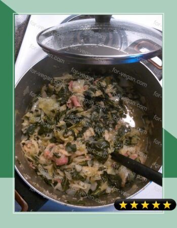 Smothered Cabbage and Collard Greens recipe