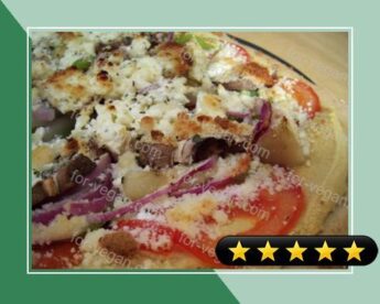 Garden Vegetable Hummus Pizza recipe
