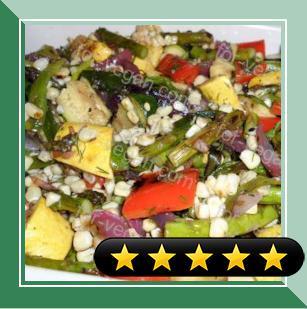 Grilled Vegetable Salad with Fresh Herb Vinaigrette recipe