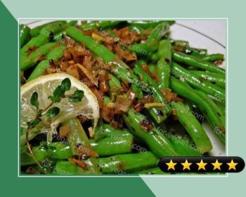 Green Beans With Shallots, Lemon, and Thyme recipe