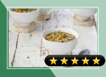 Lentil, Barley & Mushroom Soup recipe