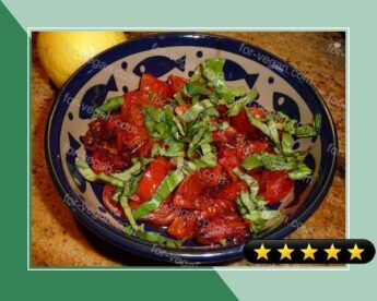 Plum tomatoes roasted with fresh basil Recipe recipe
