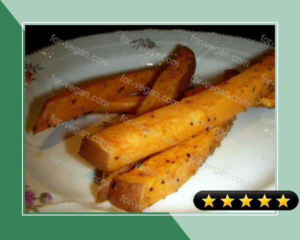 Oven Fried Sweet Potatoes recipe