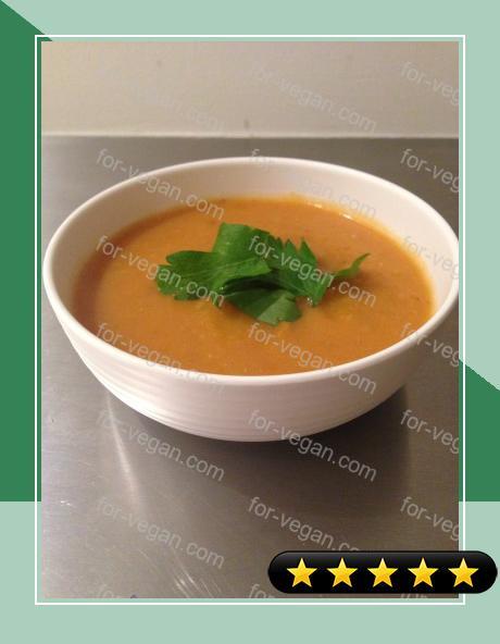 Curried Pumpkin and Sweet Potato Soup recipe