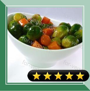 Glazed Carrots and Brussels Sprouts recipe