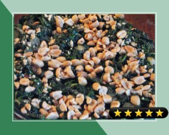 Spinach and Groundnuts (Peanuts - Eastern Africa) recipe