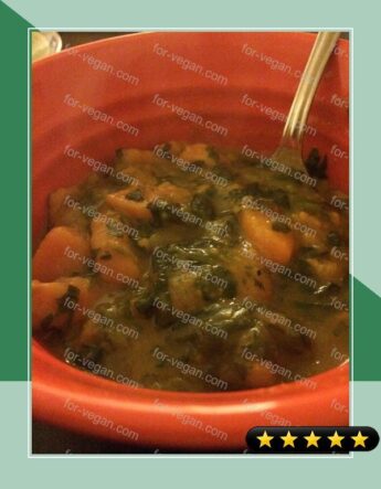Spicy potato & spinach soup recipe