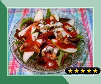 Apple-Walnut Salad With Cranberry Vinaigrette recipe