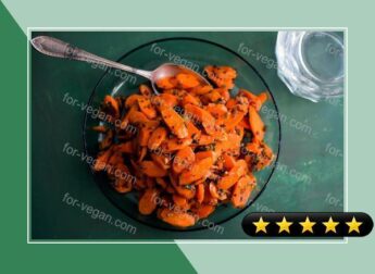 Sauteed Spicy Carrots with Black Quinoa recipe