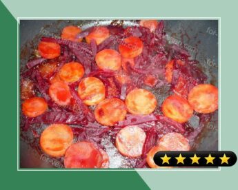 Sauteed Beets With Carrot Medallions recipe