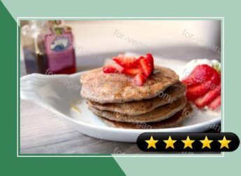 Buckwheat and Flax Pancakes with Strawberries recipe