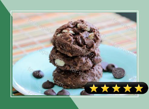 Vegan Chocolate Fudge Oatmeal Cookies recipe