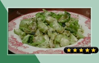 Sauteed Brussels Sprouts Leaves recipe