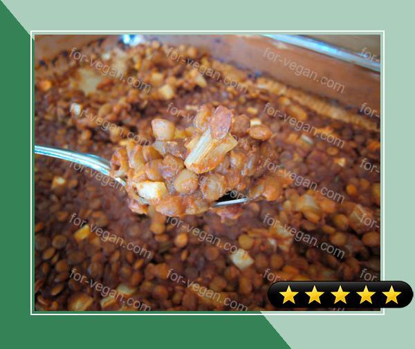 Barbecue Baked Lentils recipe