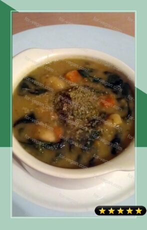 Vickys Pesto, Spinach & Bean Soup, Gluten, Dairy, Egg & Soy-Free recipe