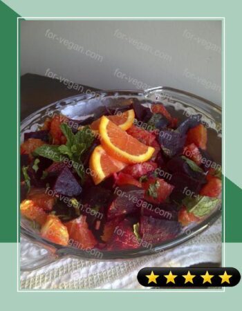 Beet & Orange Salad with Mint (Vegan) recipe