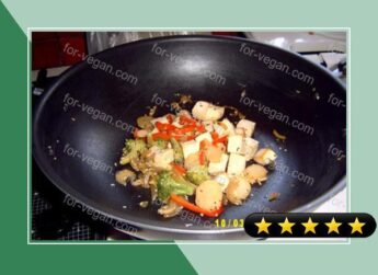 Veggie Tofu Stir-Fry With Sesame Seeds Over Brown Rice recipe