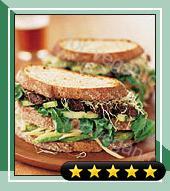 Roasted Portobello and Vegetable Club Sandwiches recipe