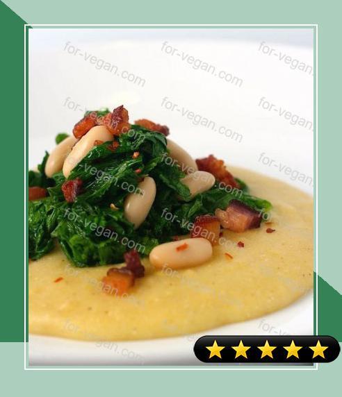 Polenta with White Beans and Spicy Mustard Greens recipe