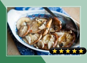 Tangy Shiitake Mushrooms with Garlic and Thyme recipe