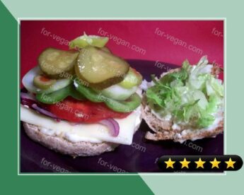 Veggie Delightful Sandwich a La Subway recipe