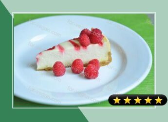 Vegan white chocolate and raspberry cheesecake recipe recipe