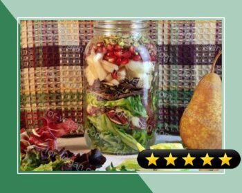 Pom-Pear-Pistachio Salad in a Jar recipe