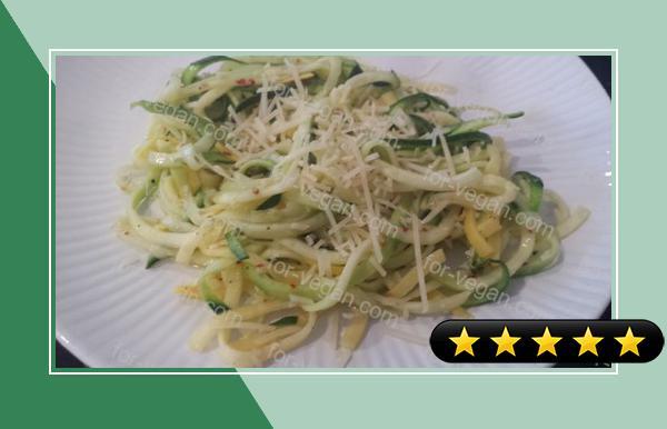 Lemon Garlic Zucchini "Pasta" recipe
