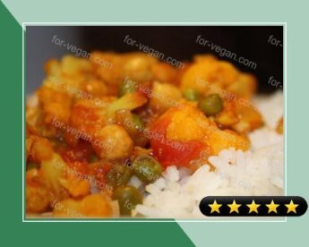 Curried Chick Peas and Mixed Vegetables recipe