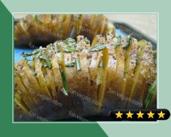 Garlic Rosemary Hasselback Potatoes recipe