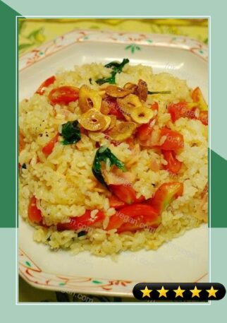 Basil and Tomato Garlic Rice recipe