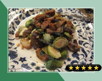 Sunrabbit's Potato Brussels-Sprouts Seitan Mushroom Stir-Fry recipe