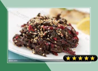 Braised Beet Greens with Vinegar and Sesame Seeds recipe