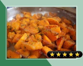 Sauteed Butternut Squash with Garlic, Ginger & Spices recipe