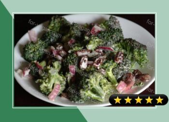 Fresh (That Means Raw) Broccoli Salad recipe
